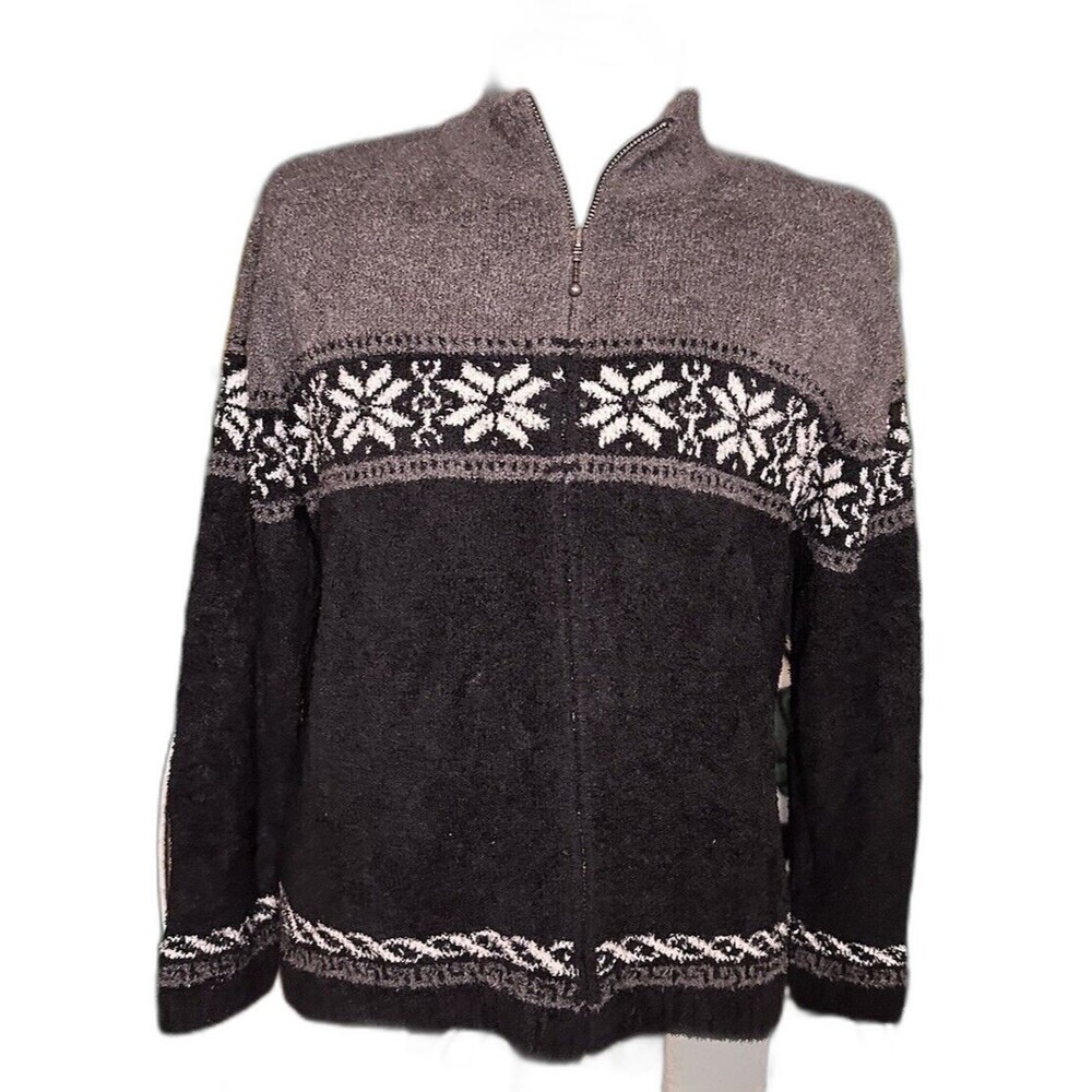 Vintage Snowflake Fleece Full ZIp Jacket